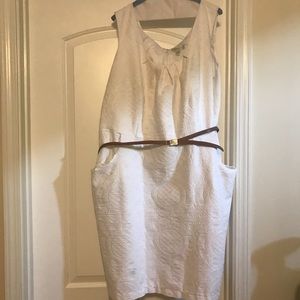 Dress Barn CB Dress White 20w